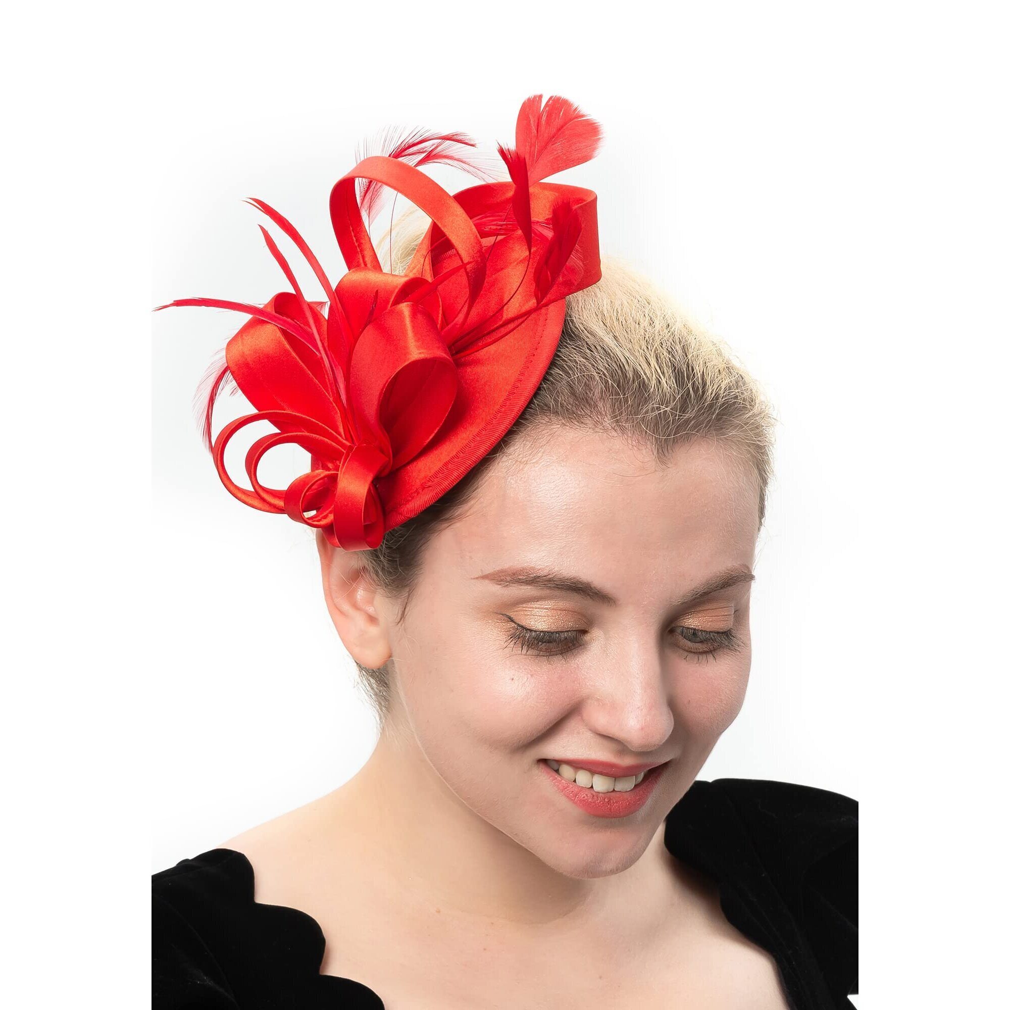 4661 Fascinator Hats Hat Tea Party Feather Hair Clip Bridal Headpieces
